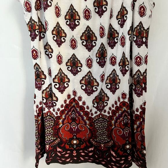 Apt 9 top women’s size small brown red sleeveless boho printed top VTG Y2K - Picture 4 of 7